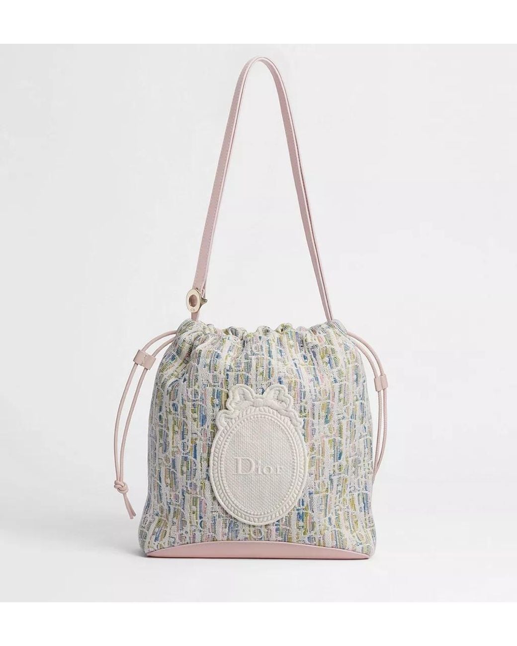 Dior Gray Blooming Mini Bucket Bag