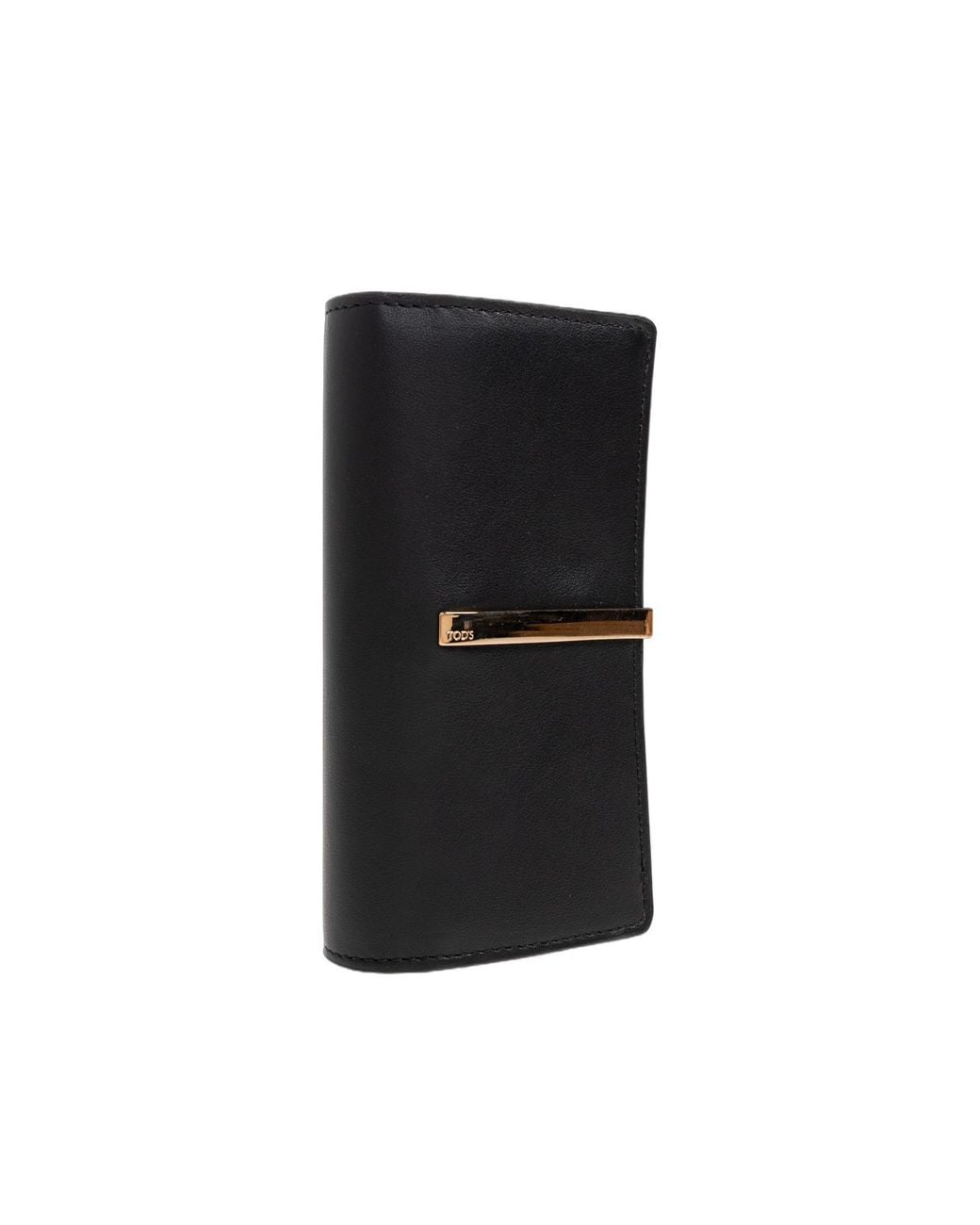Tod's Black Bar Detail Folded Wallet