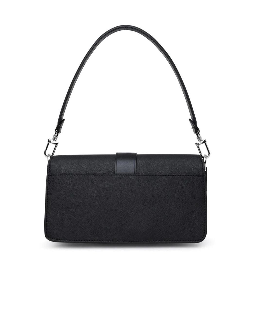 MICHAEL Michael Kors Black Logo-Plaque Leather Tote Bag