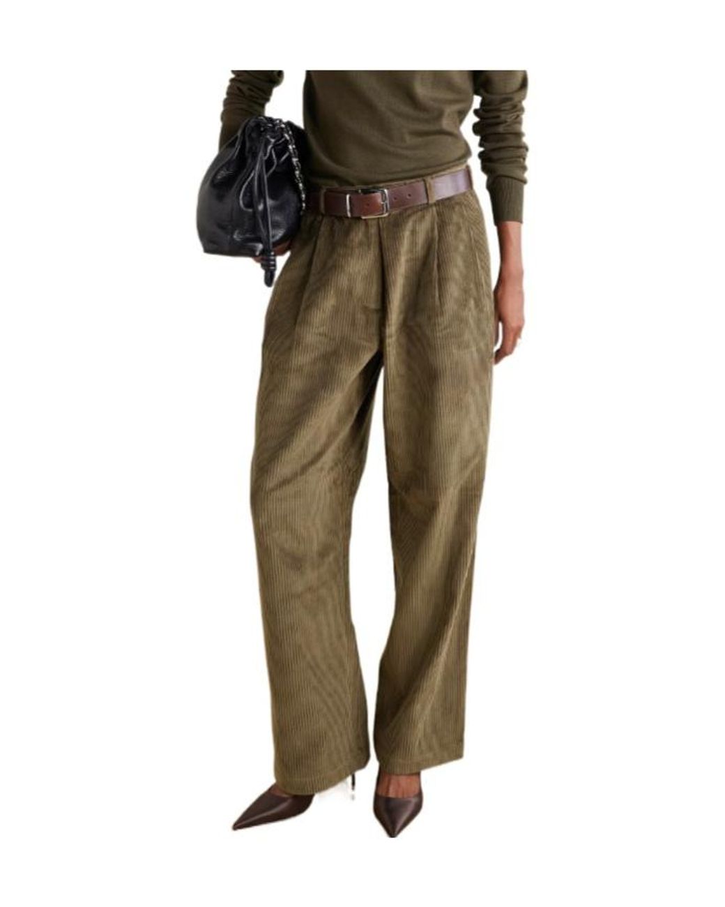 Frankie Shop Green Norstrand Pleated Pants