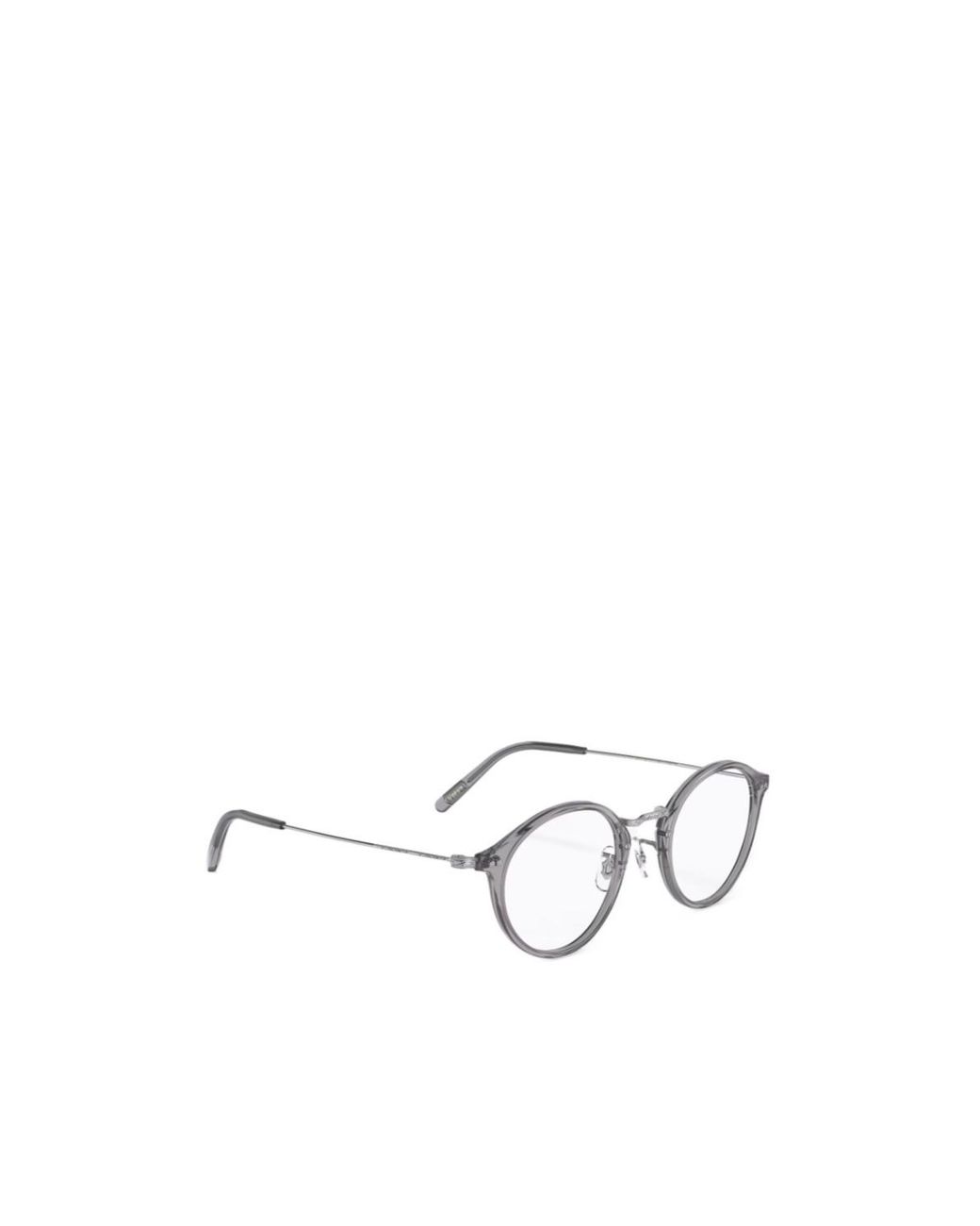 Oliver Peoples White Round Frame Plain Mirror for men