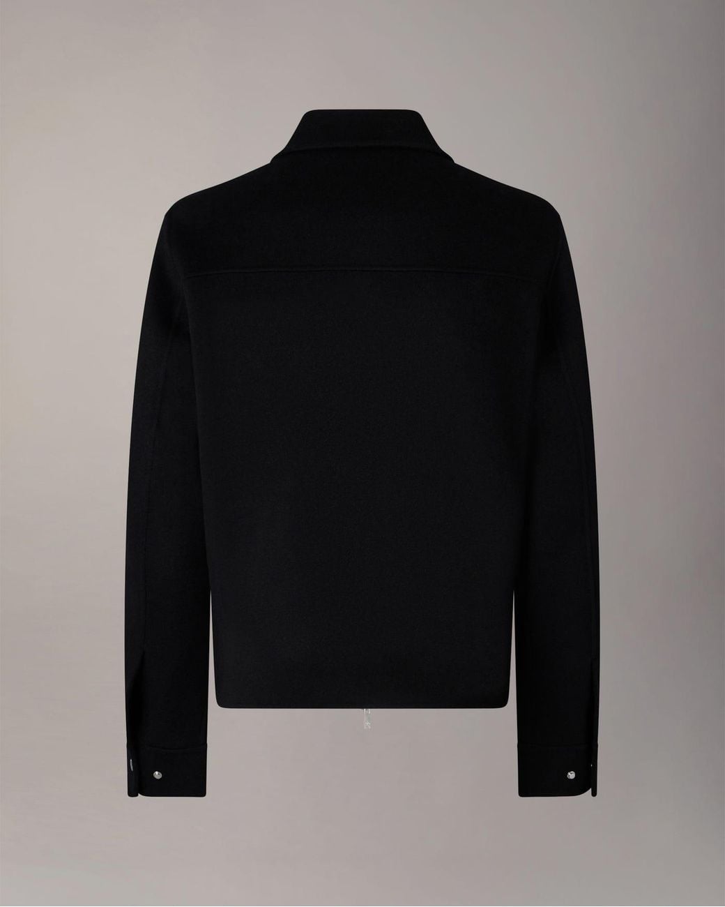 Moose Knuckles Black Logo-Patch Buttoned Jacket for men