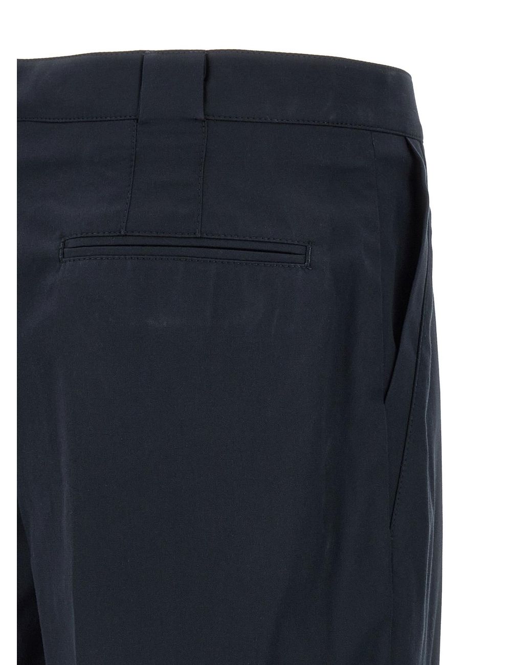 Brunello Cucinelli Blue Pleated Chino Pants for men