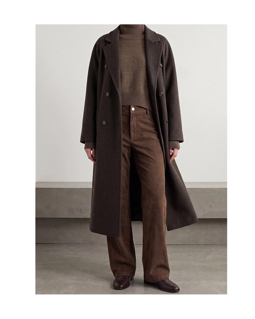 Loulou de Saison Black Double-Breasted Coat