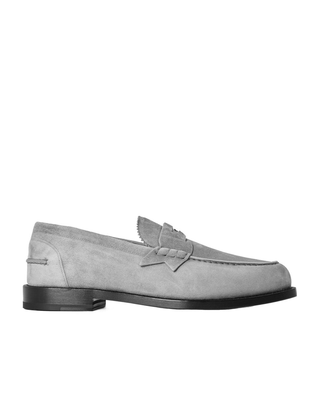Christian Louboutin Gray Solid Color Loafers for men