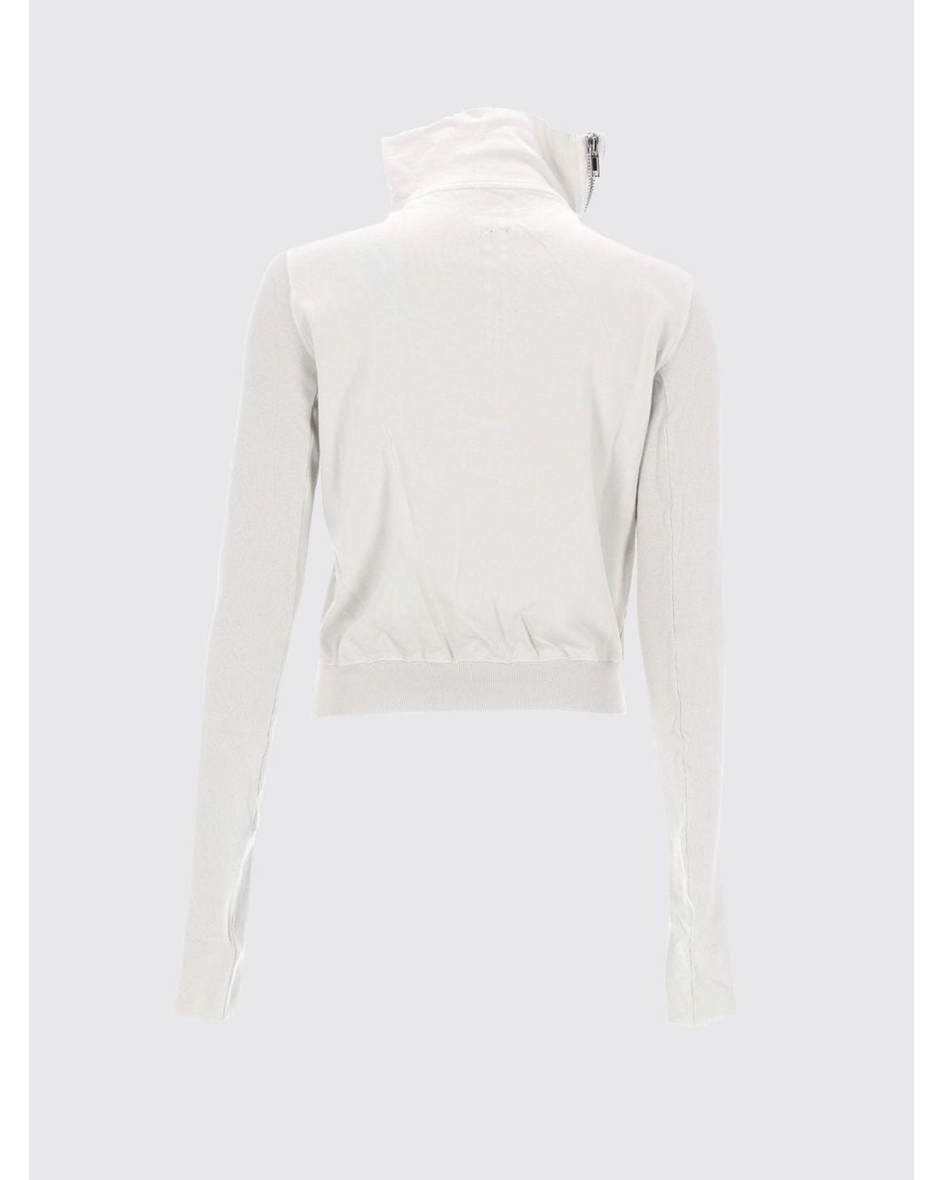 Rick Owens Gray Long Sleeve Zip-Up Pullover