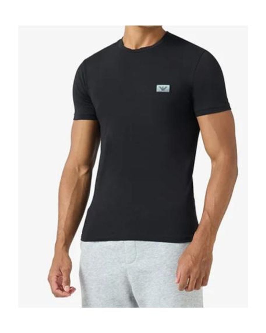 Emporio Armani Black Short-Sleeved T-Shirt for men