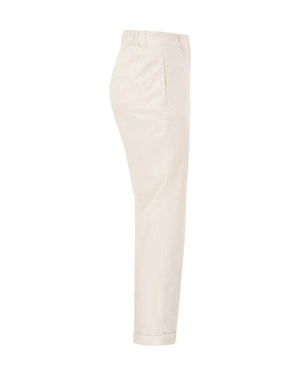 Peserico White Tapered Stretch Pants