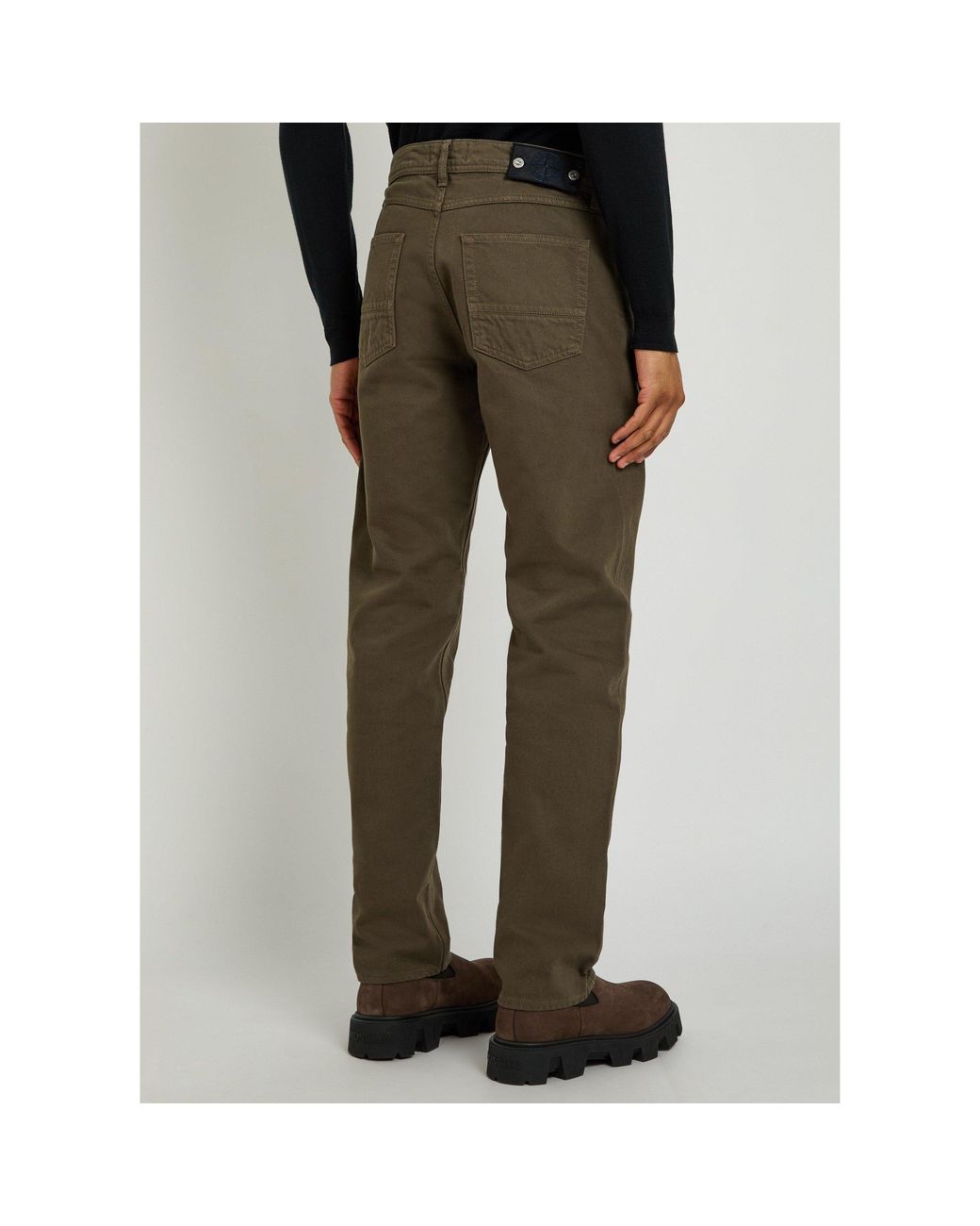 Stone Island Green Straight-Leg Casual Trousers for men