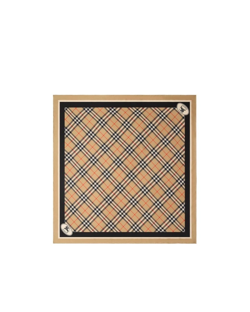 Burberry Natural Vintage Checked Finished-Edge Scarf