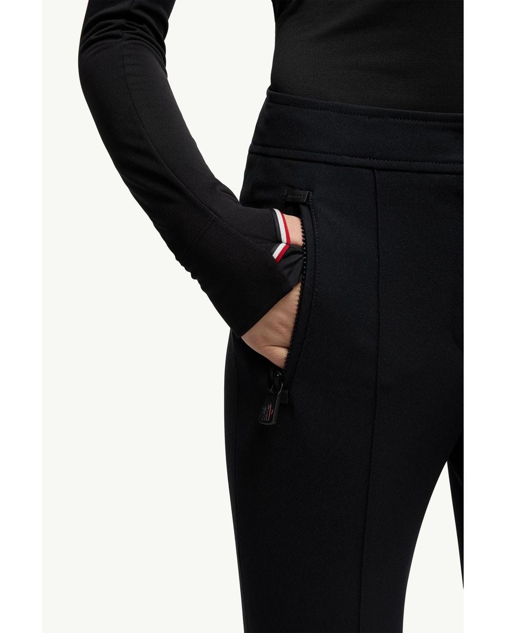 Moncler Black Grenoble Mid Rise Twill Ski Trousers
