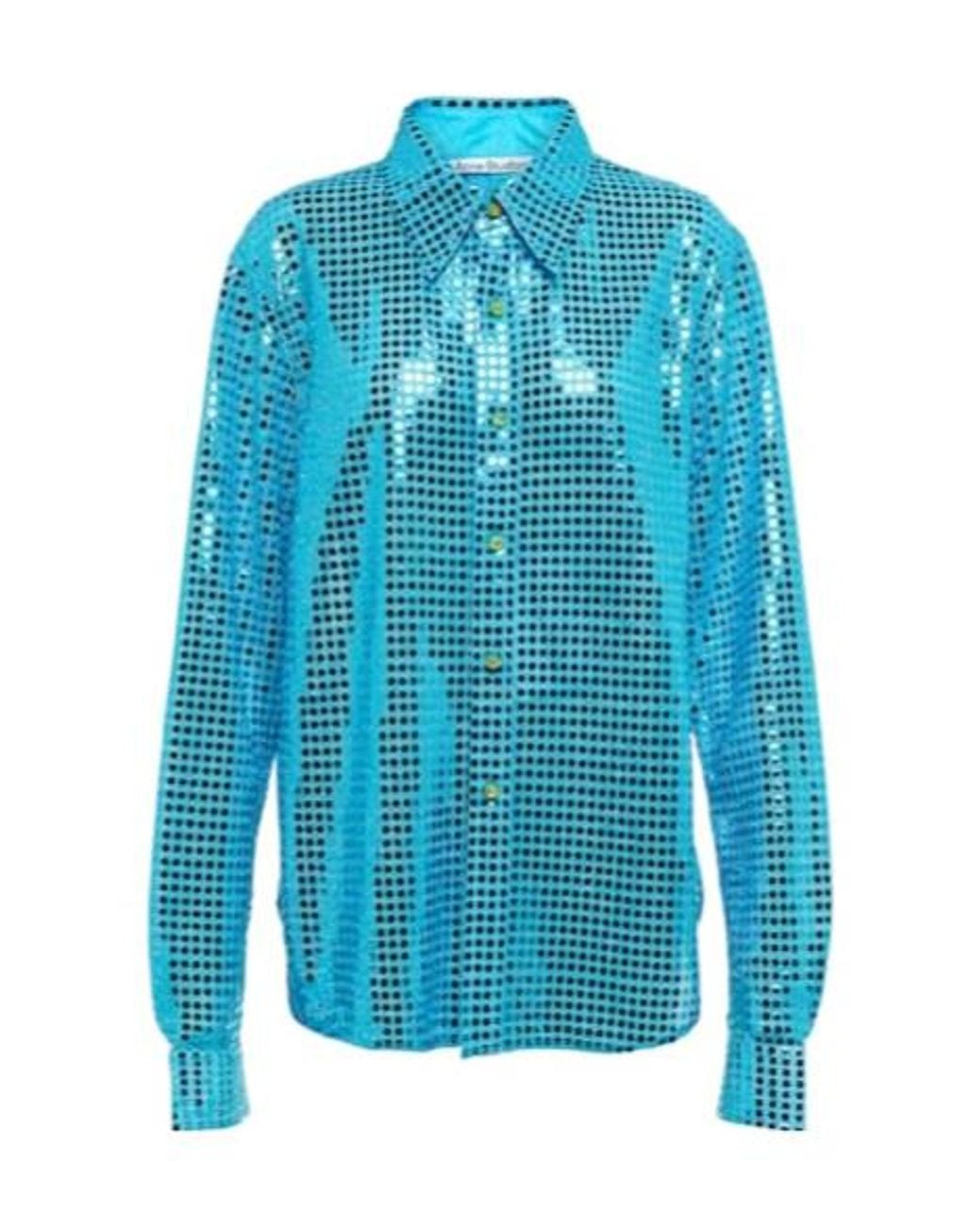 Acne Blue Sequined Shirt