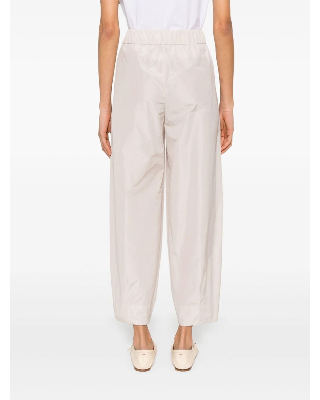 Herno White Taffeta Trousers