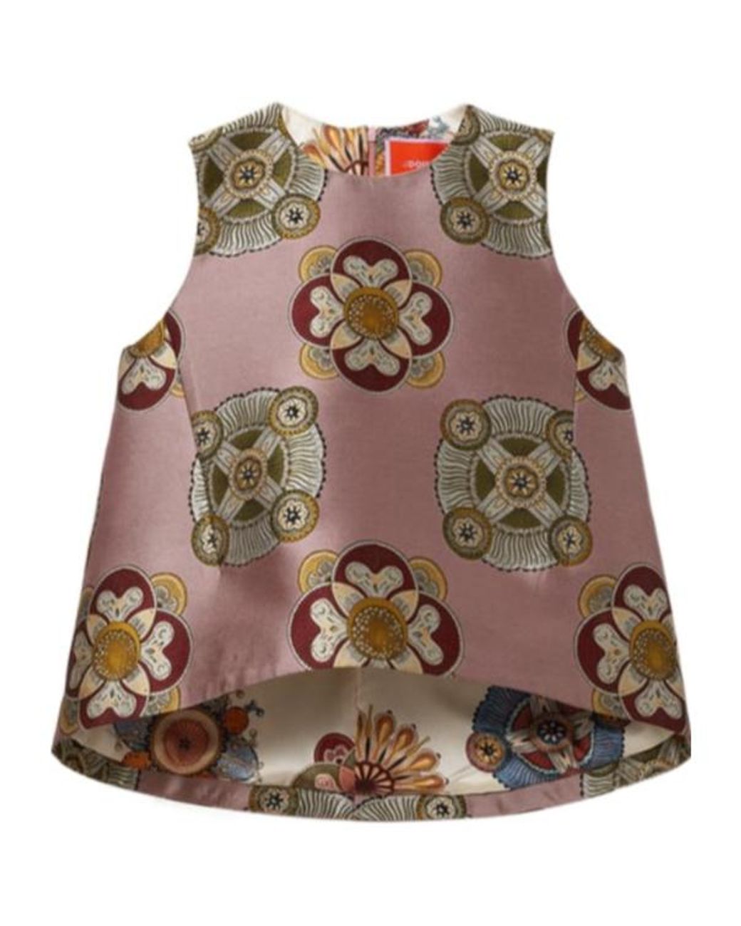 LaDoubleJ Brown Floral-Print Sleeveless Top