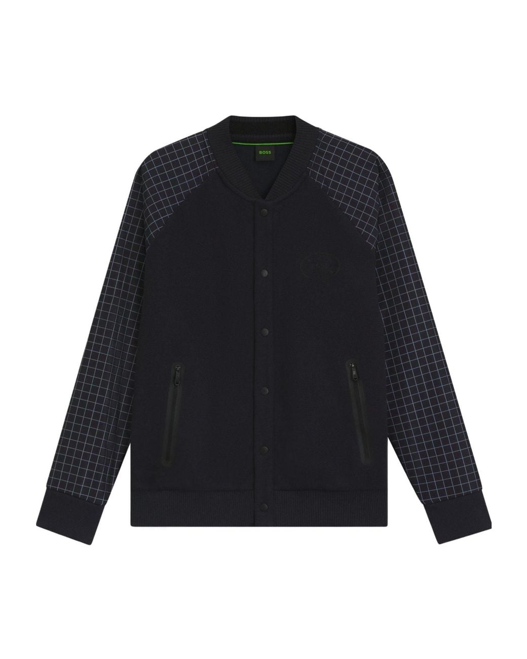 Boss Blue Sleeve Baseball Bomber Jacket for men