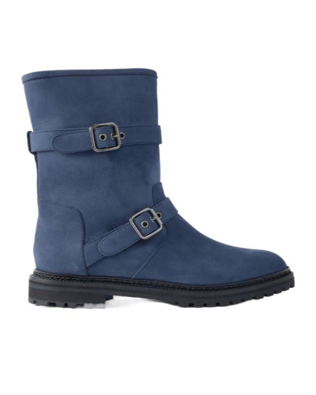 Manolo Blahnik Blue Buckle Ankle Boots