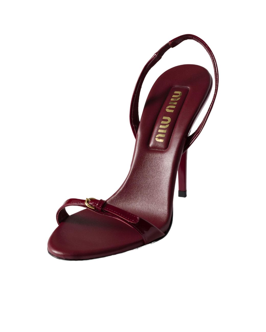 Miu Miu Red Patent Leather Sandals