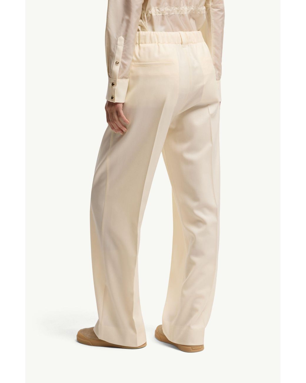 Moncler Natural Gabardine Tailored Trousers