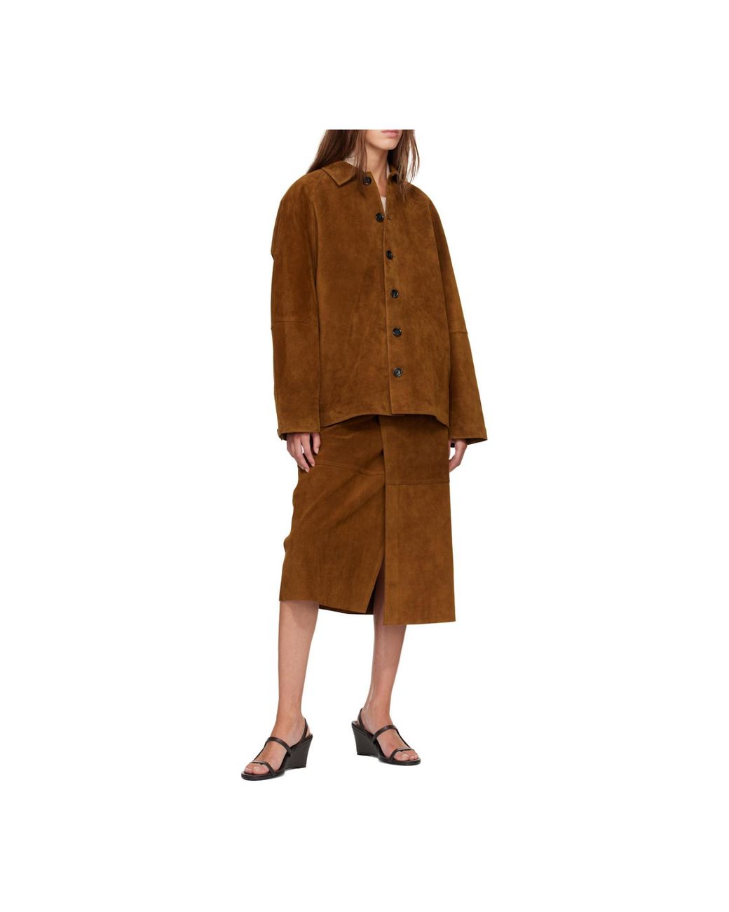 Studio Nicholson Brown Bowe Suede Jacket for men