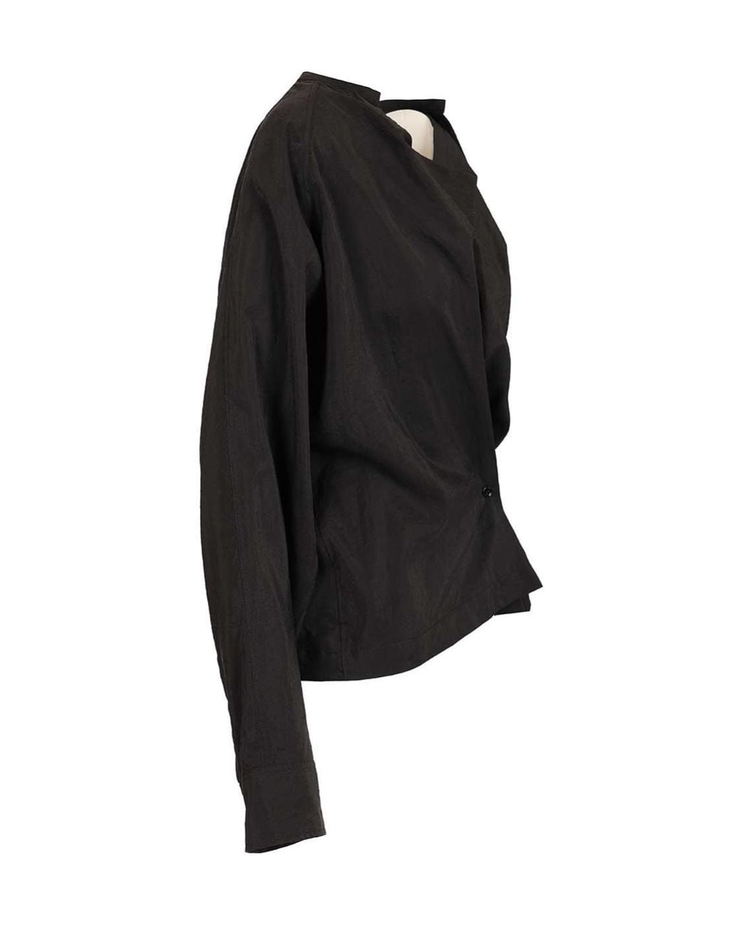 Lemaire Black Long-Sleeved Twisted Top
