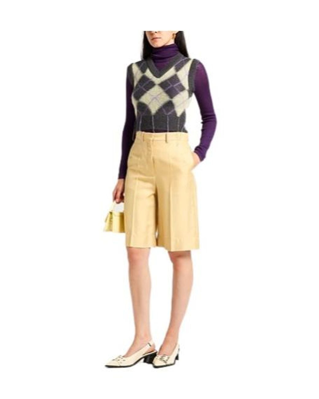 Marni Gray V-Neck Knitted Top