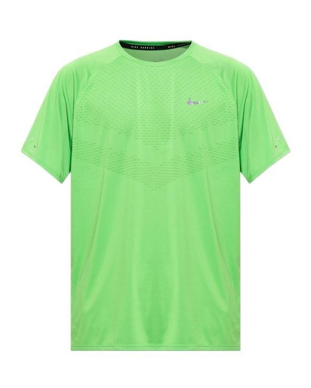 Nike Green Logo Printed Crewneck T-Shirt for men