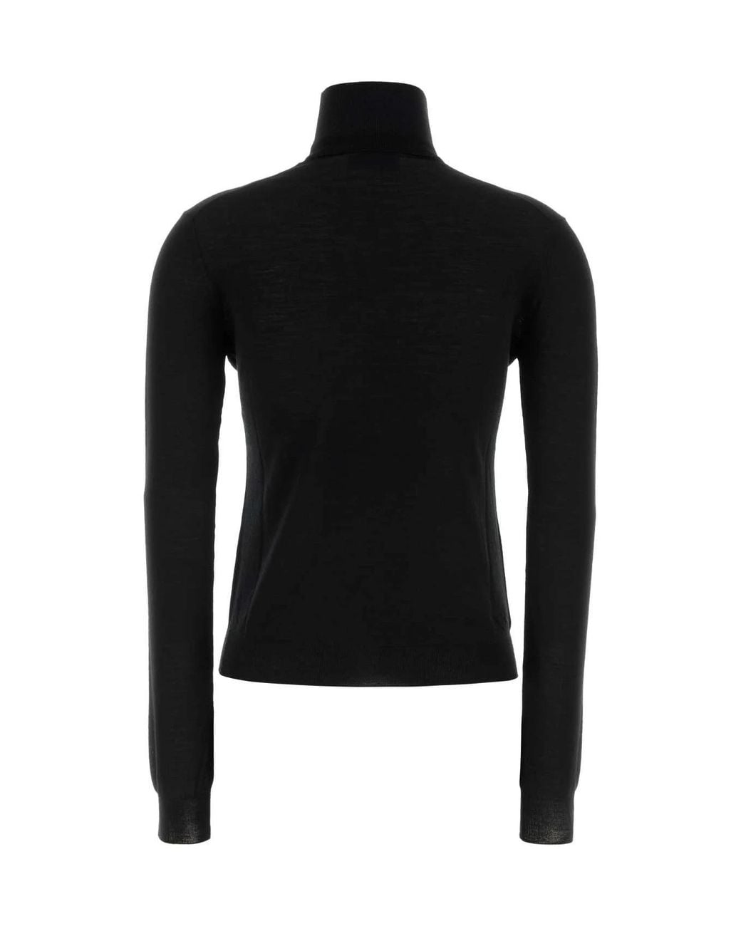 Prada Black Long-Sleeved High-Neck Jumper