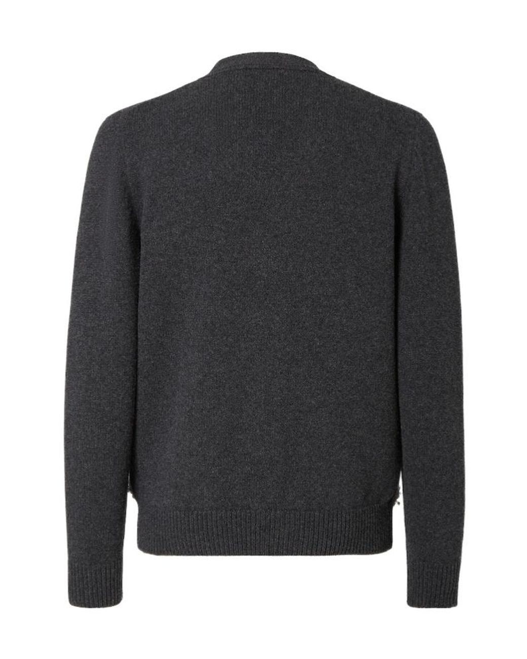 Fendi Black Cashmere And Wool Cardigan for men