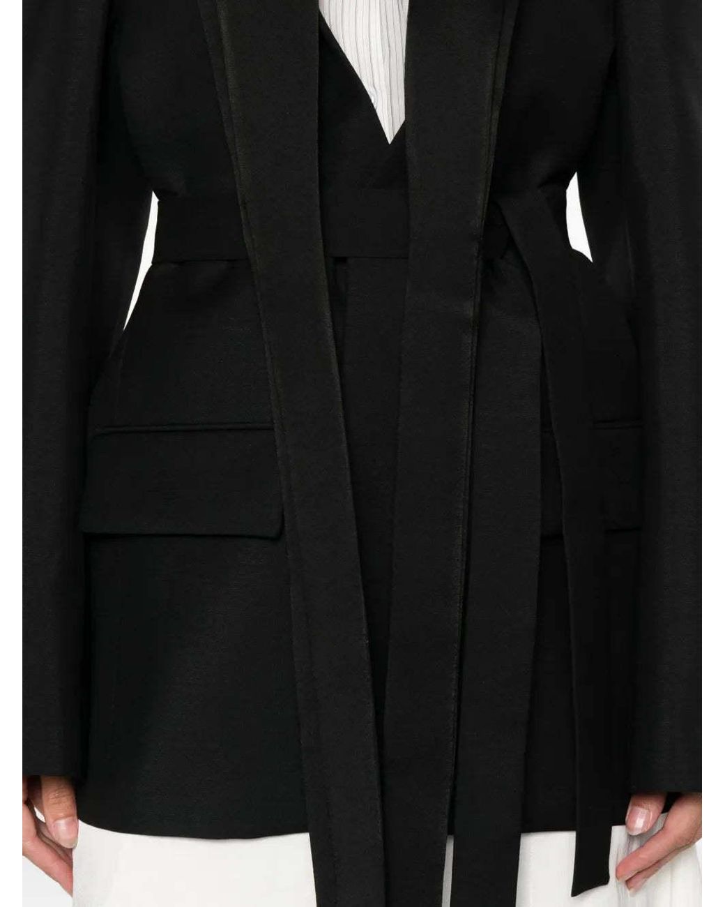 Rohe Black Shawl-Lapel Wool Jacket