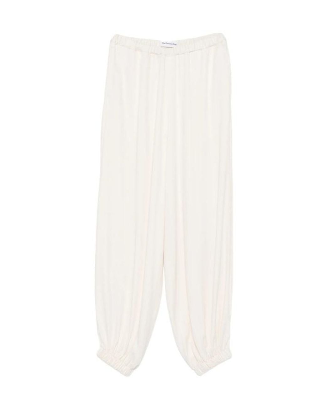 Frankie Shop White Elastic Waist Casual Pants