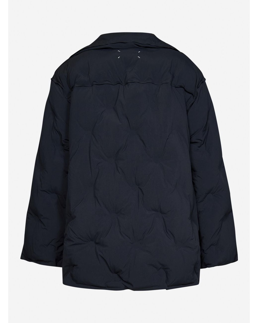 Maison Margiela Black Four-Stitch Detailed Padded Coat for men