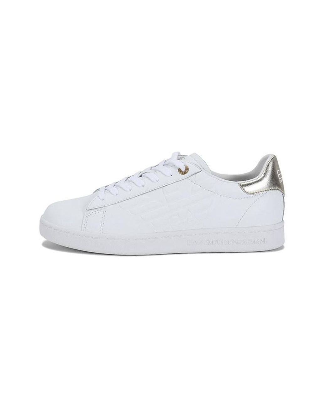 EA7 White Tie Casual Sports Shoes for men