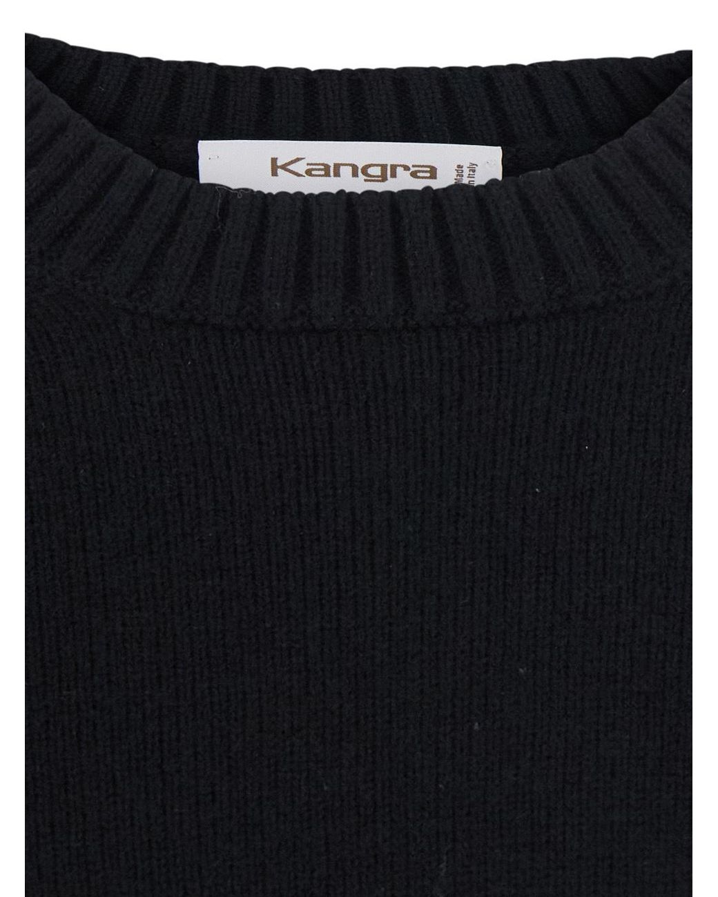 Kangra Cashmere Blue Long-Sleeve Crew-Neck Sweater for men