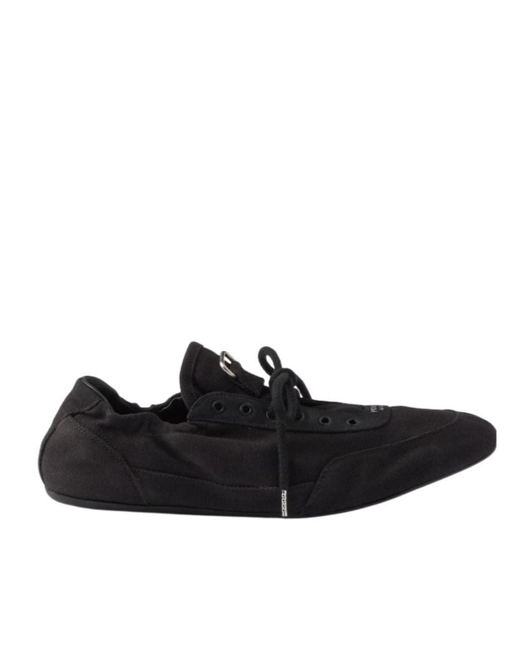 Prada Black Collapse Canvas Sneakers