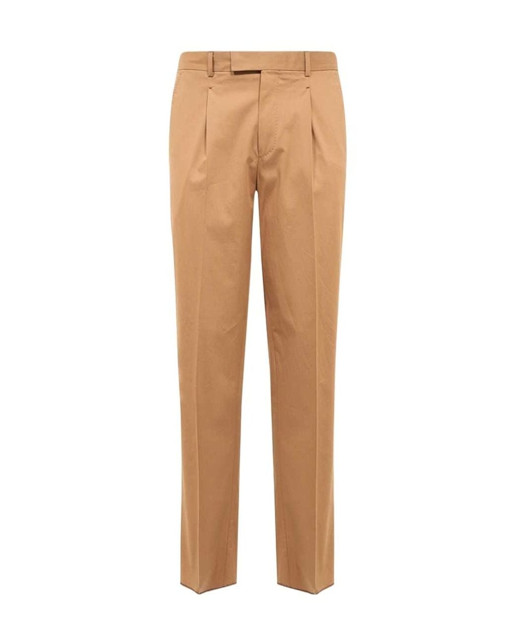 Zegna Natural Belt-Loop Casual Pants for men