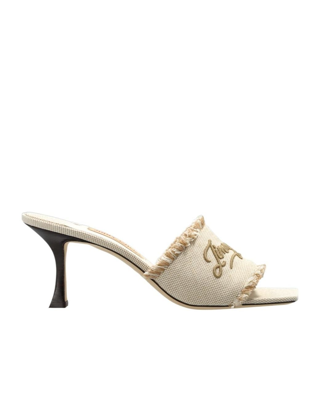 Jimmy Choo Natural Logo High-Heeled Sandals