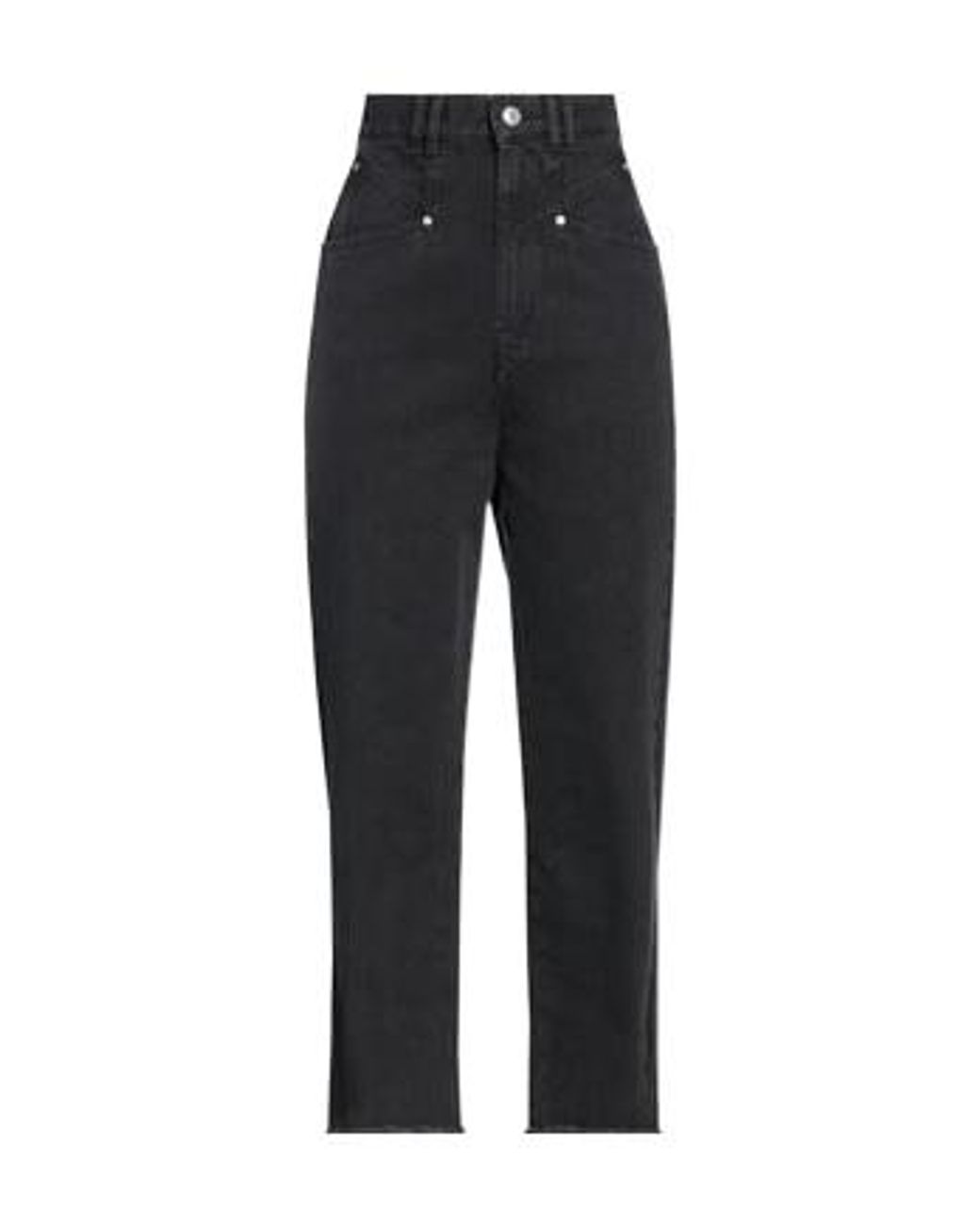 Isabel Marant Black High-Waisted Straight-Leg Jeans