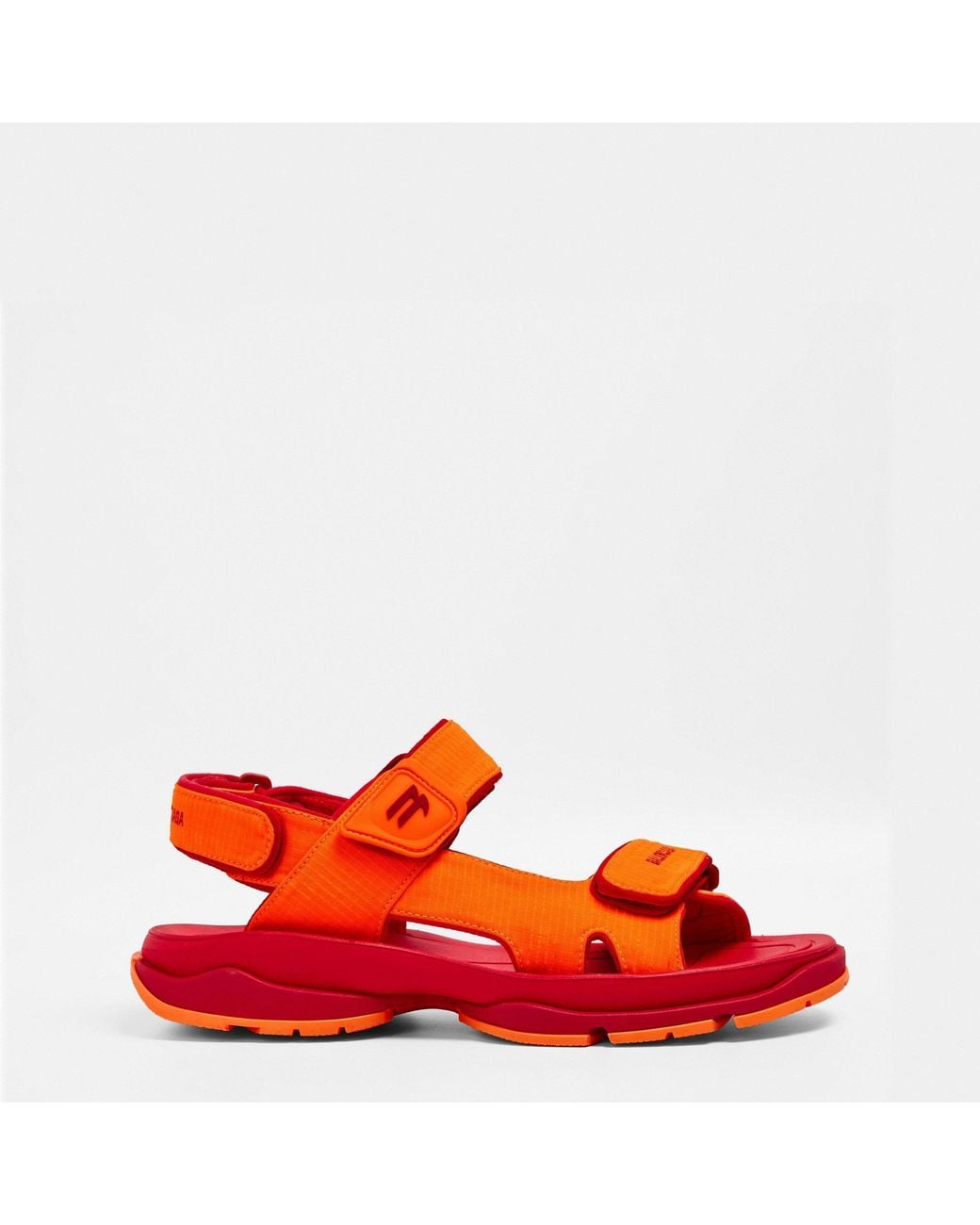 Balenciaga Red Sports Sandals