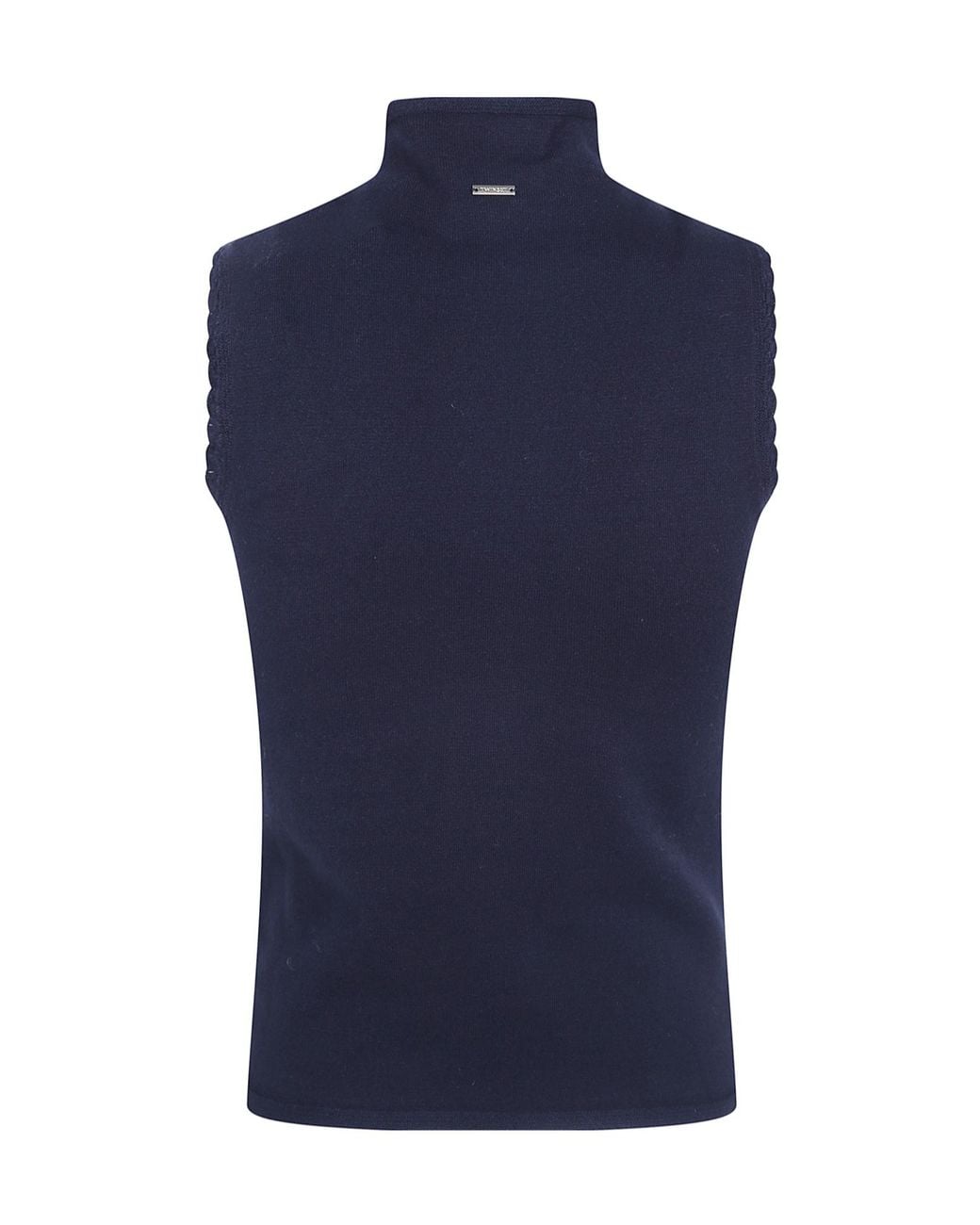 Twinset Blue Crochet Details Knitted Top