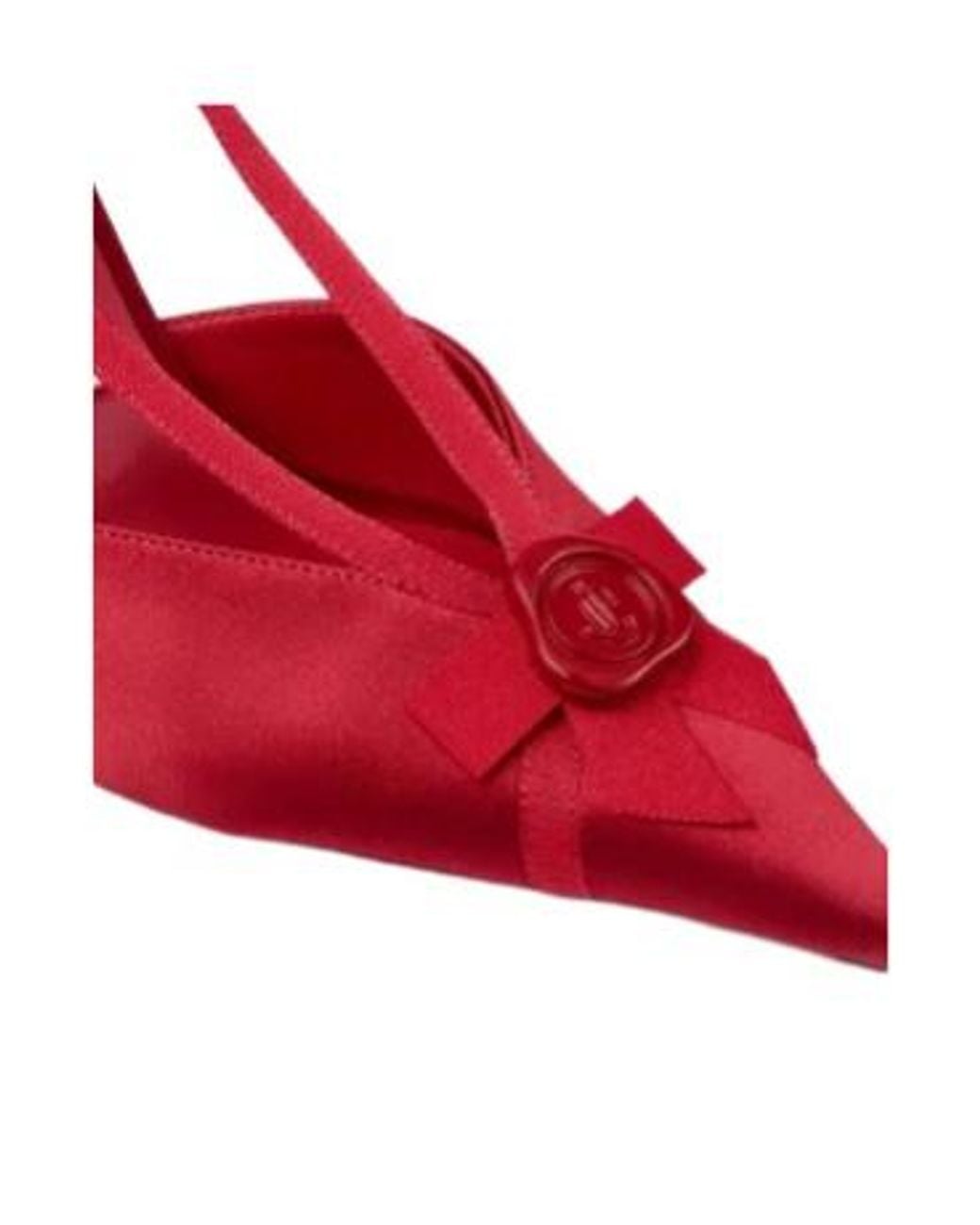 Jimmy Choo Red Faya Bow-Detail Slingback Pumps