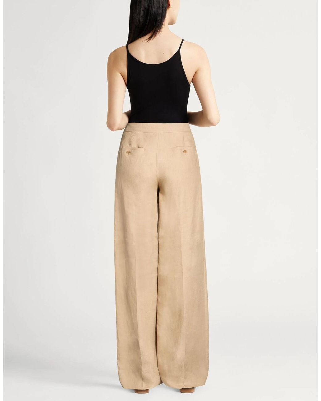 Max Mara Natural Wide-Leg Trousers