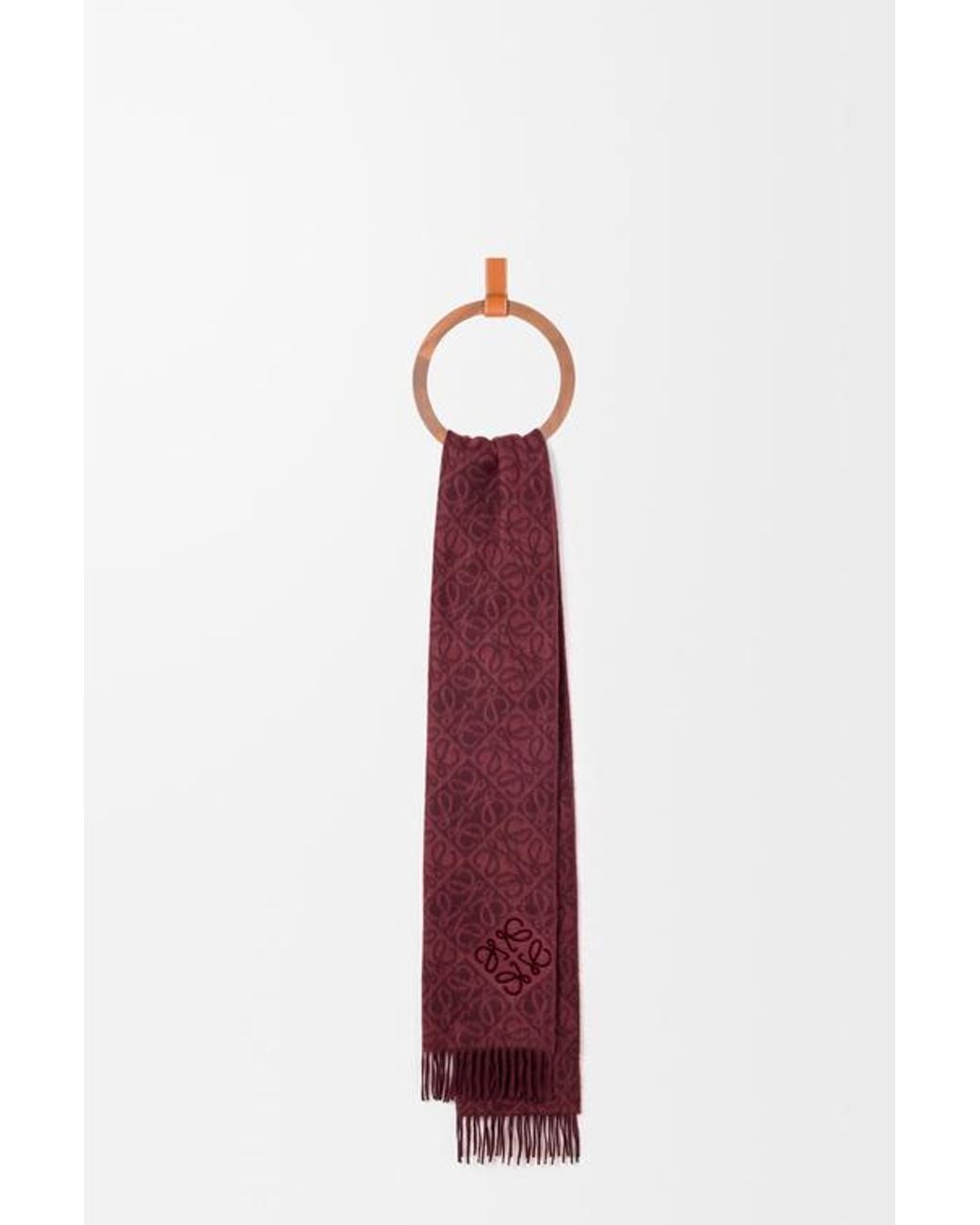Loewe Red Anagram Scarf