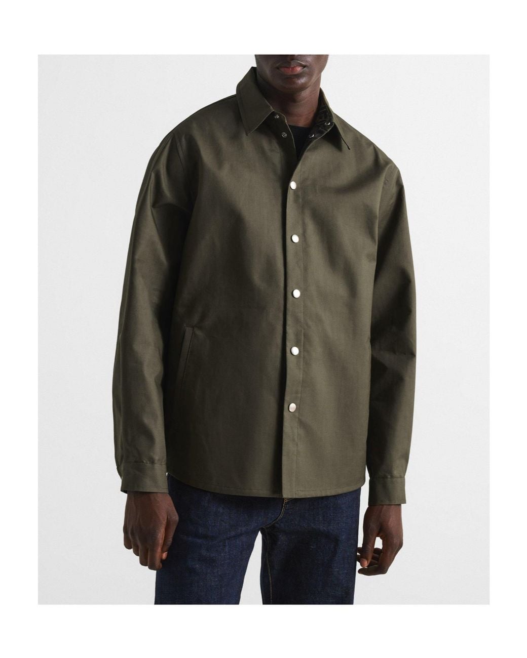 Fendi Green Long-Sleeve Shirt for men