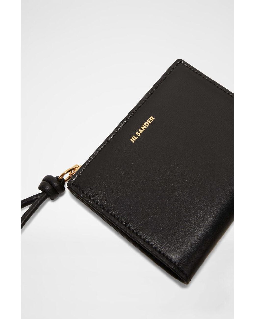 Jil Sander Black Logo Printed Bi-Fold Wallet