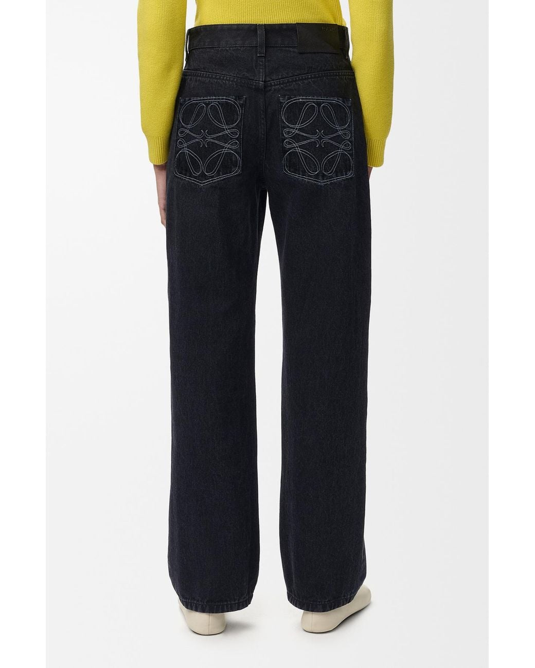 Loewe Blue Anagram-Embroidered Jeans