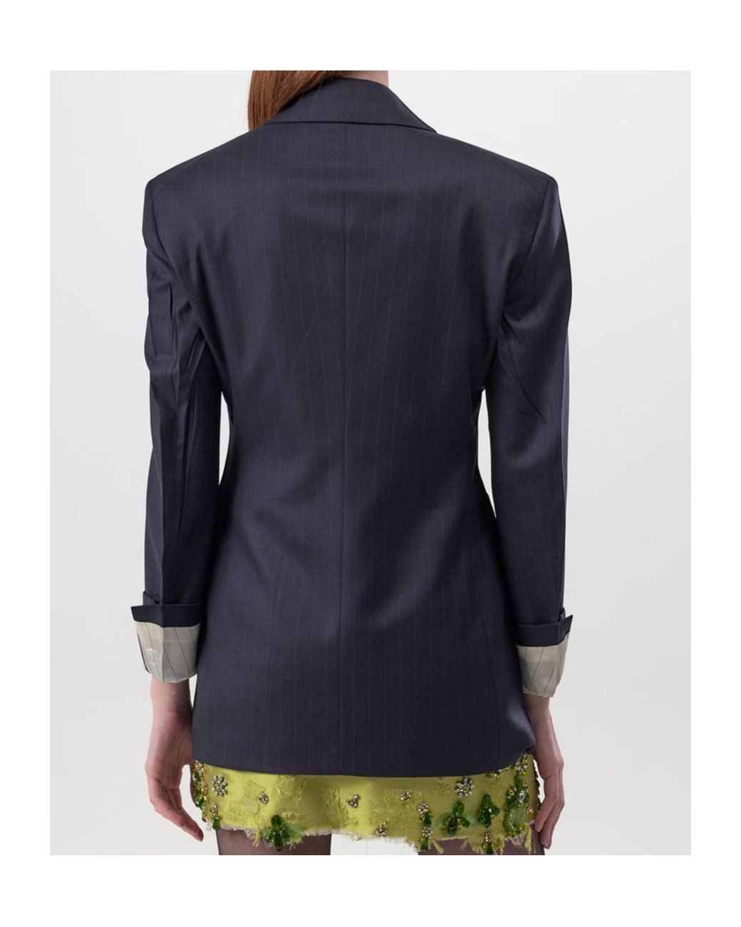 Prada Blue Double Breasted Blazer