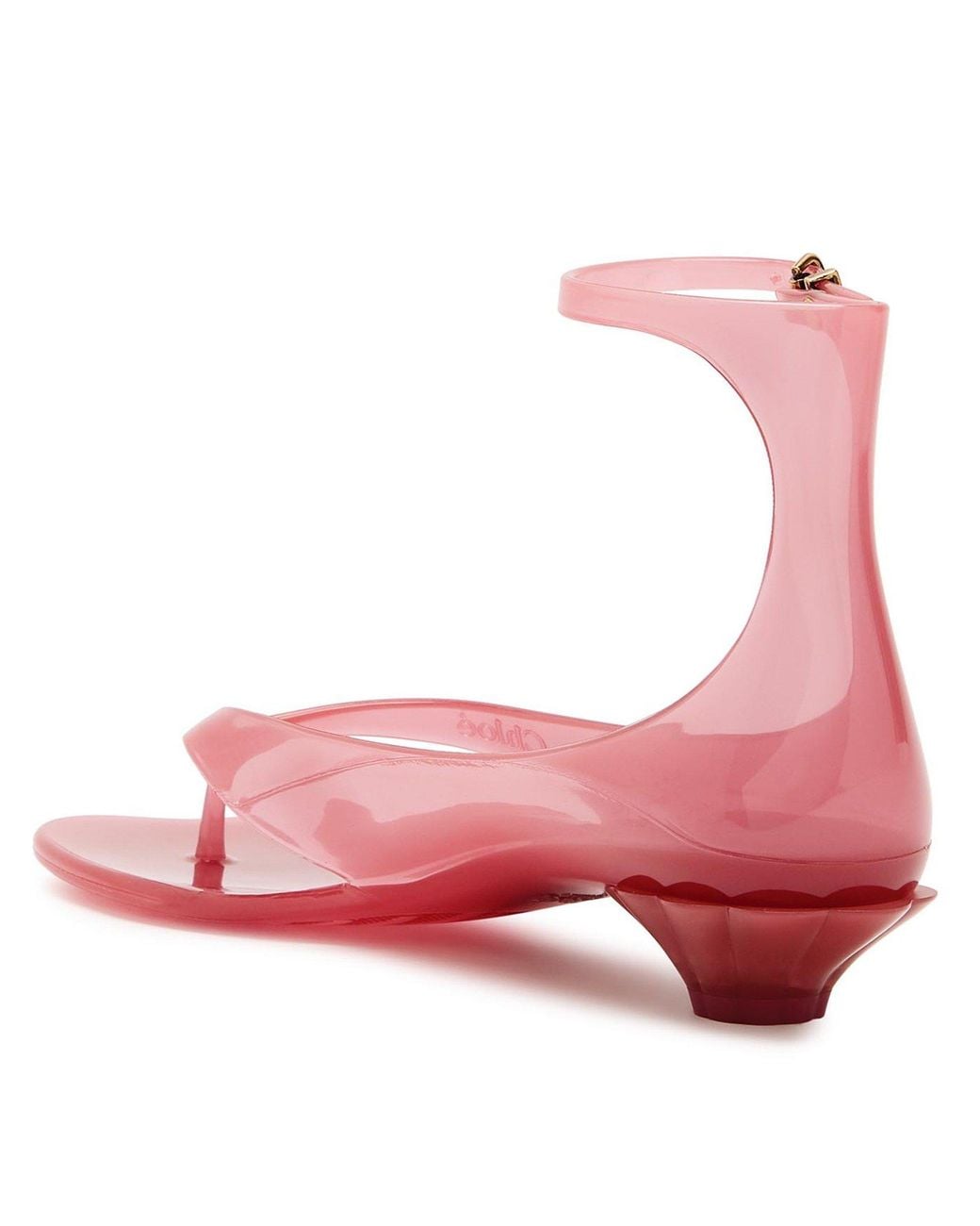 Chloé Pink Shell-Shaped Jelly Sandals