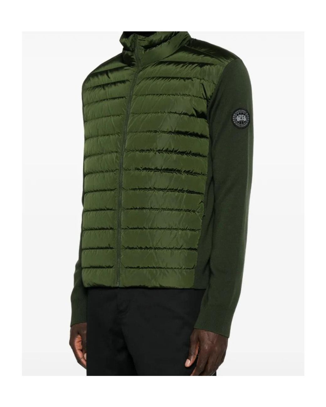 Canada Goose Green Hybridge Flavio Quilted Jacket for men