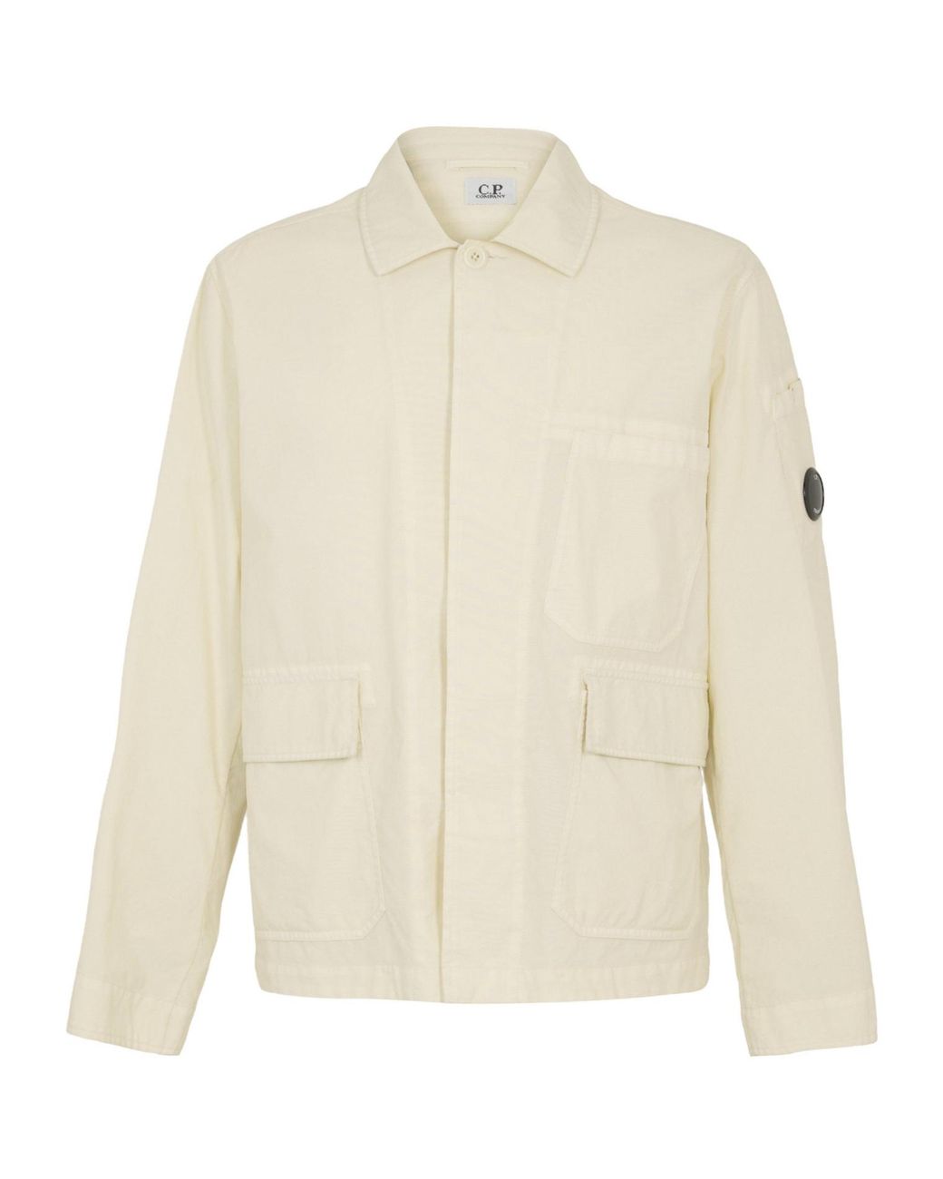 C P Company White Shirt Jacket for men