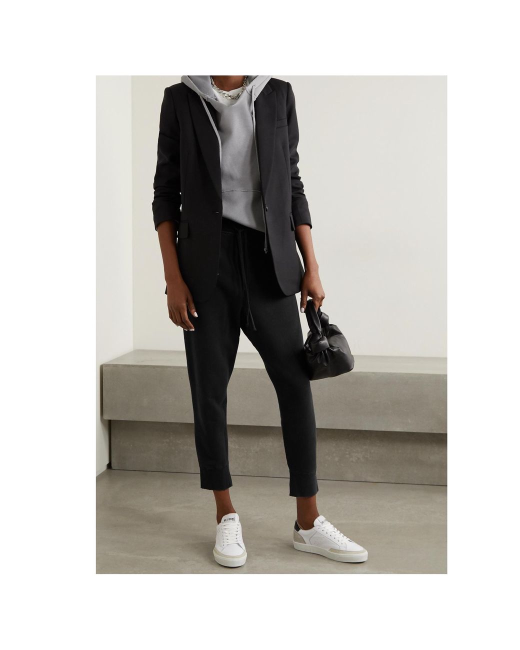 Nili Lotan Black Cropped Casual Pants